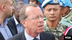 Martin Kobler, chef de la Mission des Nations unies pour la stabilisation au Congo. (Nicholas Long/VOA)