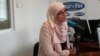 Nadia El Bouga at Beur FM. (L. Bryant/VOA)