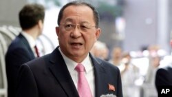 Menteri Luar Negeri Korea Utara, Ri Yong Ho (foto: dok).