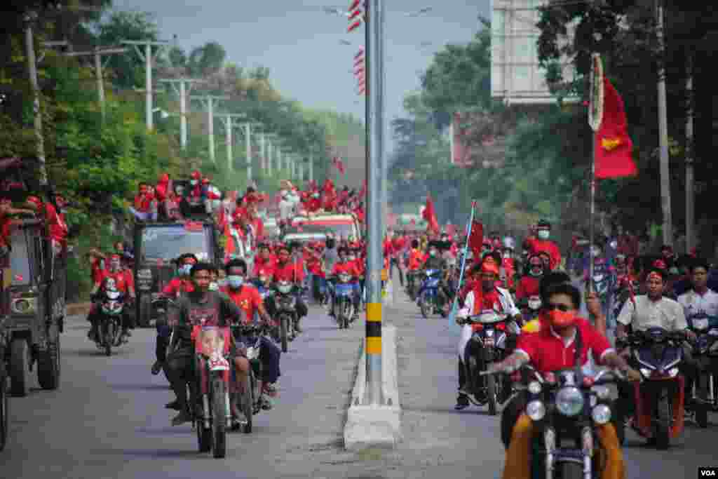 ကျောက်ဆည်မြို့ NLD မဲဆွယ်စည်းရုံးပွဲ မြင်ကွင်းများ။ (အောက်တိုဘာ ၂၅၊ ၂၀၂၀)