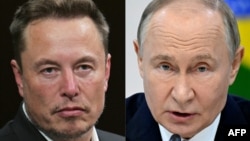 Foto kompilasi CEO SpaceX Elon Musk dan Presiden Rusia Vladimir Putin. (Foto: AFP)