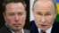 Kombinacija fotografija Elona Muska i Vladimira Putina. (Foto: AFP/Alain Jocard/Alexander Nemenov)