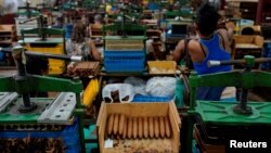 Một xưởng sản xuất xì gà tại Havana, Cuba (ảnh chụp ngày 3/7/2019)