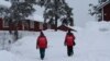Aid workers from Hej Främling, an organization that seeks to improve the health of refugees and help them integrate into society, prepare to discuss how to repair trust in Grytan Camp, Sweden, after 15 sexual assaults in the past month, March, 21, 2016. 
