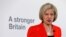 FILE - Britain's Home Secretary Theresa May.