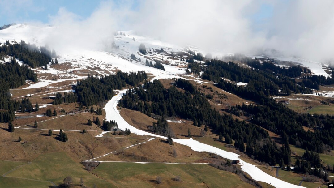 資料圖： 奧地利一個滑雪場2024年3月17日的情景。 （美聯社）
