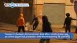 VOA60 Africa - Protesters Set Fire to Police Station in Southern Tunisia