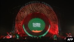 Suasana konser Global Citizen Festival di Central Park di Kota New York, Sabtu, 23 September 2023. (Foto: Angela Weiss/AFP)