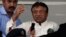 Pakistan's former president, Pervez Musharraf, addresses a group of supporters following his arrival in Karachi March 24, 2013.