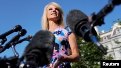 Kellyanne Conway, conseillère à la Maison Blanche, s'adresse aux journalistes à la Maison Blanche à Washington, le 9 juillet 2019. (Reuters)