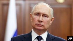Ruski predsjednik Vladimir Putin obraća se naciji u Moskvi.