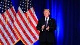 President Donald Trump applauds after delivering a speech, laying out a national security strategy, in Washington, Dec. 18, 2017.