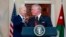 President Joe Biden and Jordan's King Abdullah II speak in the Cross Hall of the White House in Washington, Feb. 12, 2024. 