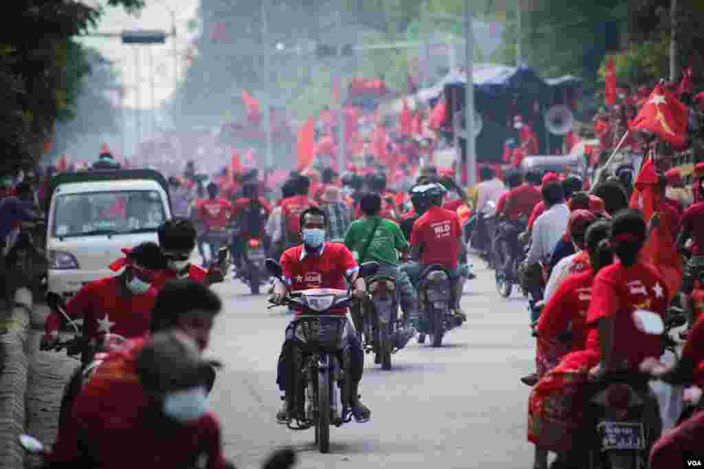 ကျောက်ဆည်မြို့ NLD မဲဆွယ်စည်းရုံးပွဲ မြင်ကွင်းများ။ (အောက်တိုဘာ ၂၅၊ ၂၀၂၀)