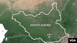 Map of South Sudan.