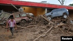 Trận lũ lụt và lở đất ở thị trấn Mocoa, Colombia, ngày 2/4/2017.