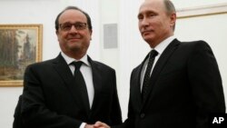 Франсуа Олланд и Владимир Путин. Москва, Россия. 26 ноября 2015 г.