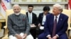 Primeiro-ministro da Índia, Narendra Modi, e Presidente dos Estados Unidos, Donald Trump, Casa Branca, Washington, 13 fevereiro 2025 