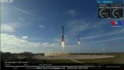 El regreso a tierra de los cohetes impulsores del Falcon Heavy