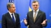 Энтони Блинкен и Дмитрий Кулеба после заседания Совета Украина-НАТО в штаб-квартире НАТО в Брюсселе в 4 апреля 2024 года.