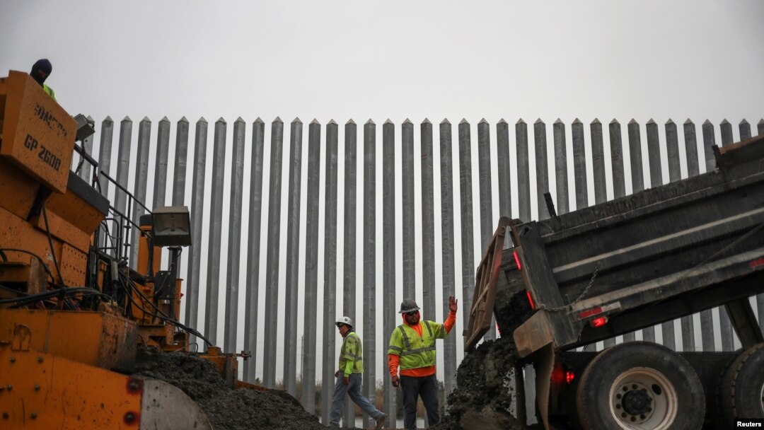 Un sector del muro en la frontera de EE.UU, con México promovido por el presidente Donald Trump.