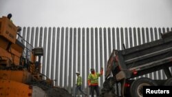 Un sector del muro en la frontera de EE.UU, con México promovido por el presidente Donald Trump.