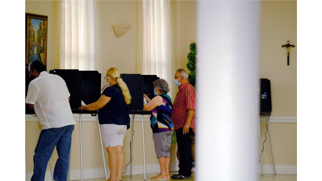 Voting in Miami, Florida, Nov. 3, 2020. A majority of white women have voted for the Republican candidate since 2000, and that was the case in 2020.