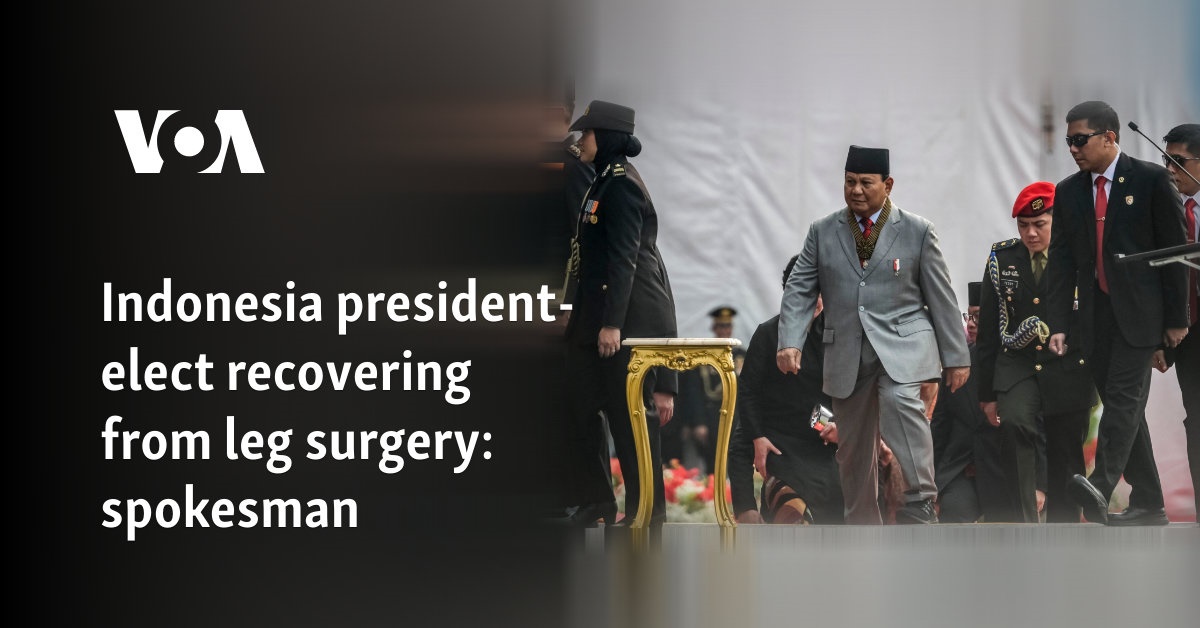 Indonesia president-elect recovering from leg surgery: spokesman