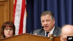 Ketua Komisi Transportasi DPR Amerika, Bill Shuster, di Gedung Capitol, Washington, 2 Mei 2017. (AP Photo/Pablo Martinez Monsivais)