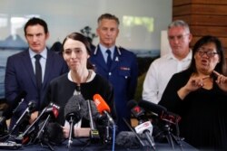 New Zealand's Prime Minister Jacinda Ardern addresses the media in the aftermath of the eruption of White Island volcano, in Whakatane, New Zealand, Dec. 13, 2019.