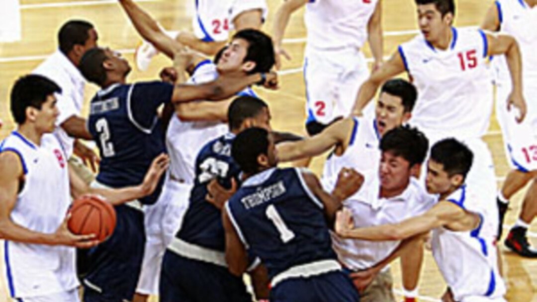 Adidas china shop basketball brawl