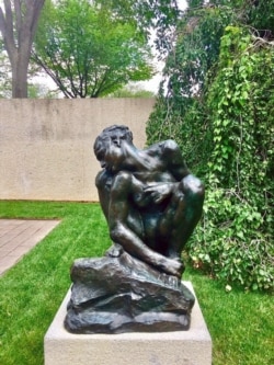 Frensh artist Auguste Rodin's Crouching Woman sits in the Hirshhorn Museum and Sculpture Garden in Washington, DC. (Photo: Diaa Bekheet)