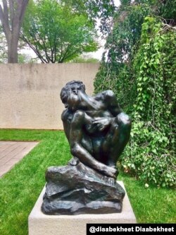 Frensh artist Auguste Rodin's Crouching Woman sits in the Hirshhorn Museum and Sculpture Garden in Washington, DC. (Photo: Diaa Bekheet)