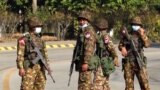 Myanmar, Naypyitaw, Myanmar's military checkpoint is seen on the way to the congress compound