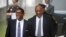 Actor and comedian Bill Cosby, right, arrives with his publicist, Andrew Wyatt, for jury selection for his sexual assault trial at the Montgomery County Courthouse in Norristown, Pennsylvania, April 4, 2018. 
