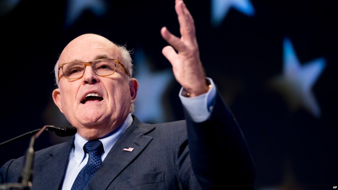 Mantan Walikota New York, Rudy Giuliani yang kini menjadi pengacara Presiden Trump. 