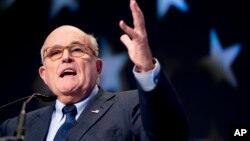 Mantan Walikota New York, Rudy Giuliani yang kini menjadi pengacara Presiden Trump. 