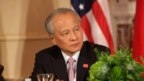 Đại sứ Trung Quốc tại Mỹ Thôi Thiên Khải tại một phiên thảo luận của Đối thoại Chiến lược và Kinh tế Mỹ-Trung ở Bộ Ngoại giao Mỹ ở Washington. Ông Thôi nói người dân hai nước sẽ là yếu tố giúp quan hệ Mỹ-Trung vượt qua khó khăn.