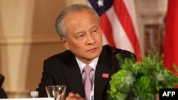 FILE - Cui Tiankai, China’s Ambassador to the U.S. participates in the Plenary Session of the U.S.-China Consultation on People-to-People Exchange during the seventh U.S.-China Strategic and Economic Dialogue at the U.S. State Department in Washington D.C.