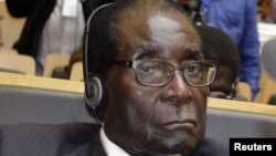 Zimbabwe's President Robert Mugabe attends the African Union conference in Addis Ababa on July 15, 2012. 