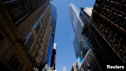 One57, a new luxury skyscraper apartment building under construction on New York City's West 57th street, April 24, 2014.