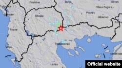 Macedonia earthquake locator map, Jan. 2, 2018 (Credit: USGS)