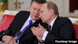 Rusiya prezidenti Vladimir Putin və Ukraynanın keçmiş prezidenti Viktor Yanukoviç