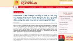 Cổng thông tin Bộ Công an VN đăng tin ông Phạm Chí Dũng bị bắt.