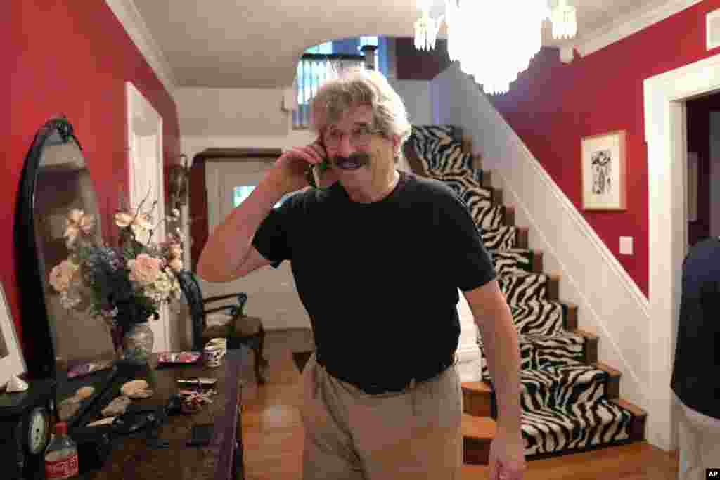 Gary Ruvkun, American molecular biologist, speaks on a phone at his home in Newton, Massachusetts.&nbsp;U.S. scientists Victor Ambros and Gary Ruvkun won the 2024&nbsp;Nobel&nbsp;Prize&nbsp;in Medicine for the discovery of microRNA and its crucial role in how multicellular organisms grow and live.