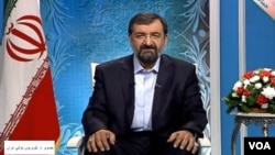 محسن رضایی، در اولین برنامه تبلیغاتی تلویزیون دولتی ایران