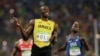 Pelari Jamaika Usain Bolt berhasil memenangkan kompetisi lari 200 meter dalam semifinal Olimpiade Musim Panas 2016 di stadion Olimpiade Rio de Janeiro, Brazil, 17 Agustus 2016 (AP Photo/David J. Phillip)