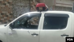 Pakistan Police officer's car
