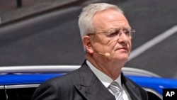 FILE - Martin Winterkorn is seen at the IAA Frankfurt Auto Show in Frankfurt, Germany, Sept. 17, 2015.