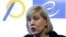Dunja Mijatović, komesarska Savjeta Evrope za ljudska prava, na konferenciji za novinare u Sarajevu, decembar 2019. REUTERS/Dado Ruvić